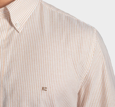 Camisa manga larga a rayas para hombre