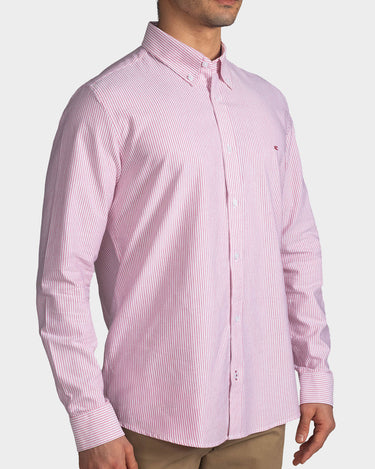 Camisa manga larga a rayas para hombre