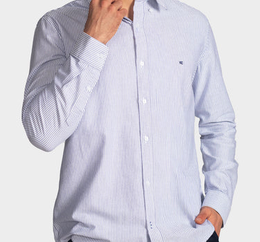 Camisa manga larga a rayas para hombre