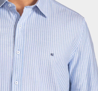 Camisa manga larga a rayas para hombre