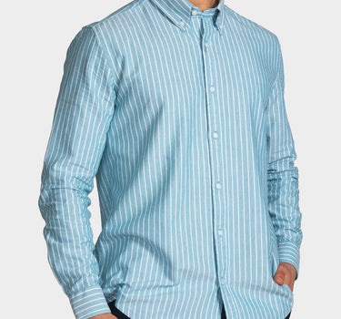 Camisa manga larga a rayas para hombre