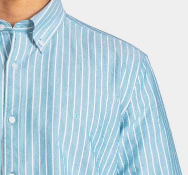 Camisa manga larga a rayas para hombre