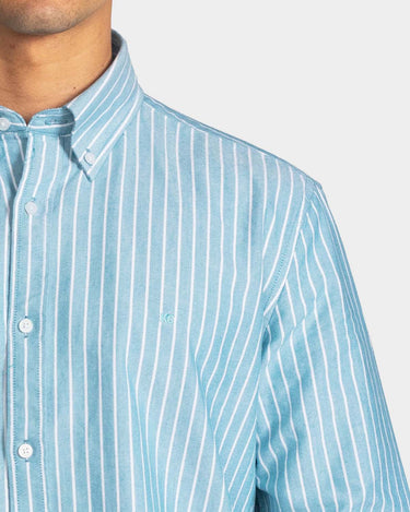 Camisa manga larga a rayas para hombre