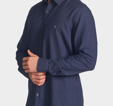 Camisa manga larga a cuadros para hombre