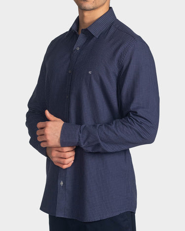 Camisa manga larga a cuadros para hombre