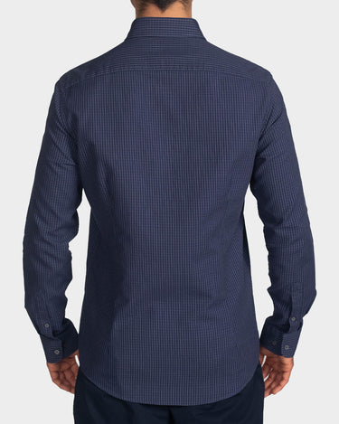 Camisa manga larga a cuadros para hombre