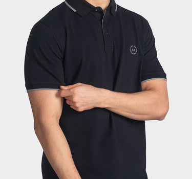 Polo fondo entero para hombre black
