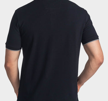 Polo fondo entero para hombre black