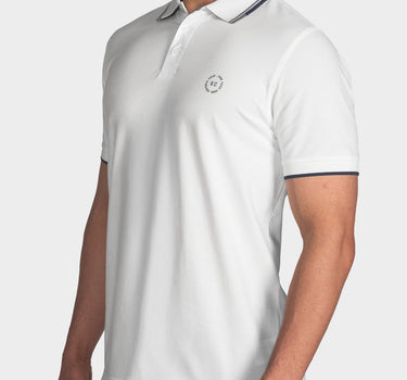 Polo fondo entero para hombre white