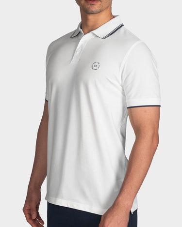Polo fondo entero para hombre white