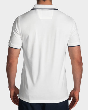 Polo fondo entero para hombre white