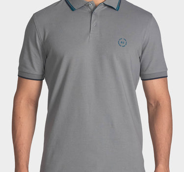Polo fondo entero para hombre silver