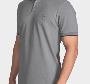 Polo fondo entero para hombre silver