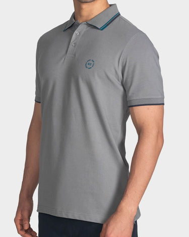 Polo fondo entero para hombre silver