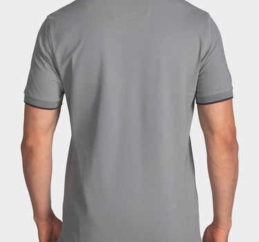 Polo fondo entero para hombre silver