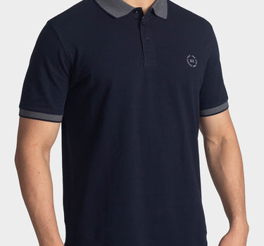 Polo fondo entero para hombre navy