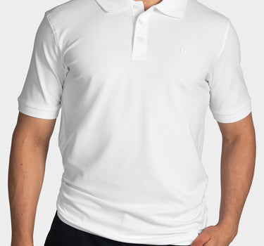 Polo fondo entero para hombre white