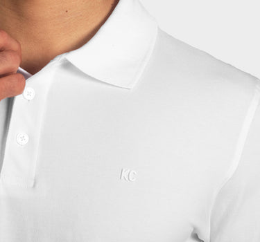 Polo fondo entero para hombre white