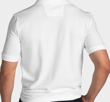 Polo fondo entero para hombre white