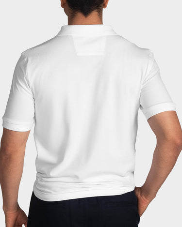 Polo fondo entero para hombre white
