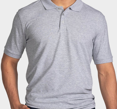 Polo fondo entero para hombre silver
