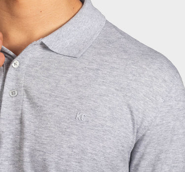 Polo fondo entero para hombre silver