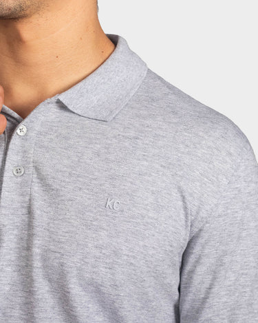 Polo fondo entero para hombre silver