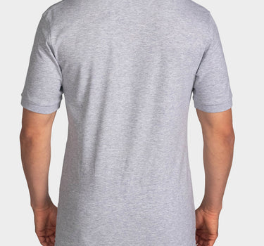 Polo fondo entero para hombre silver