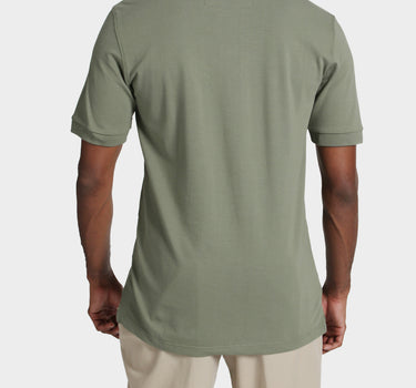 Polo fondo entero para hombre olive