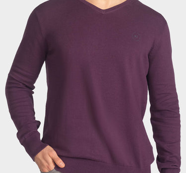 Suéter para hombre cuello v