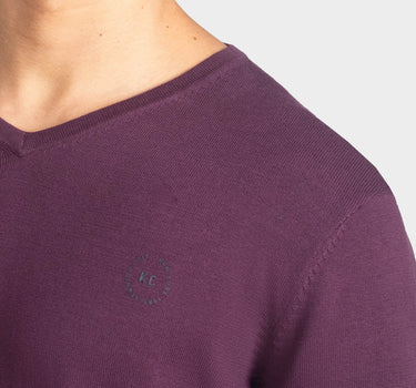Suéter para hombre cuello v