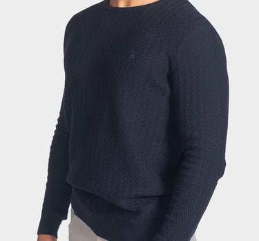 Suéter fondo entero para hombre navy