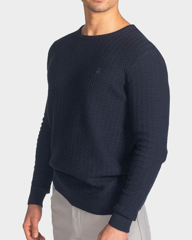 Suéter fondo entero para hombre navy
