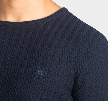 Suéter fondo entero para hombre navy