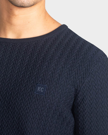 Suéter fondo entero para hombre navy