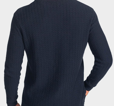 Suéter fondo entero para hombre navy