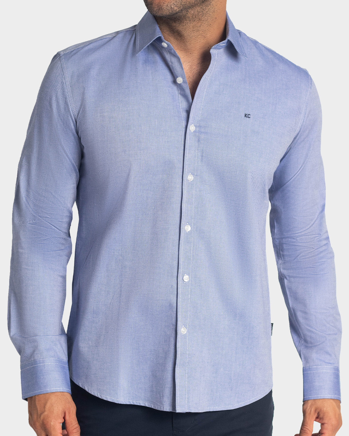 Camisa manga larga fondo entero para hombre