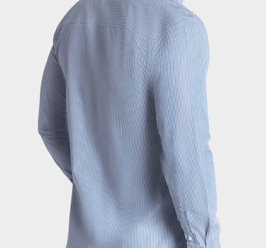 Camisa manga larga a rayas para hombre