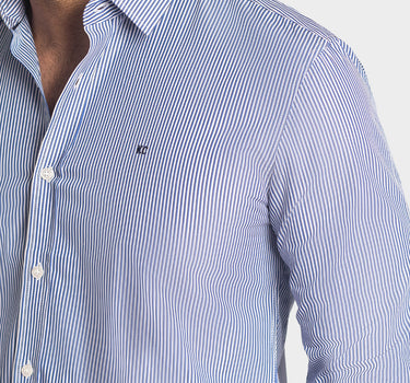 Camisa manga larga a rayas para hombre
