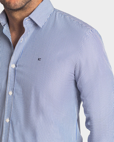 Camisa manga larga a rayas para hombre
