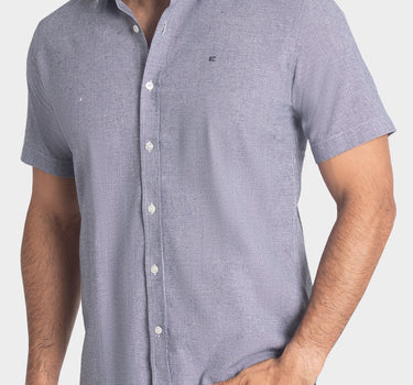 Camisa manga corta a cuadros para hombre