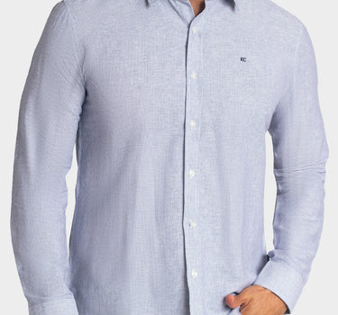 Camisa manga larga a rayas para hombre
