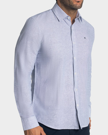 Camisa manga larga a rayas para hombre
