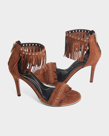 Sandalias de tacón para mujer loretta fringe sandal