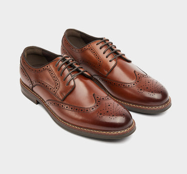 Zapatos de vestir de cuero para hombre austin wingtip lace up
