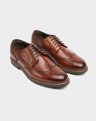 Zapatos de vestir de cuero para hombre austin wingtip lace up