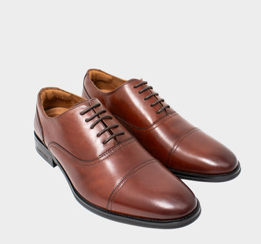 Zapatos de vestir de cuero para hombre trevor toe cap