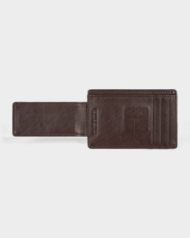 Tarjetero de cuero para hombre classy clip