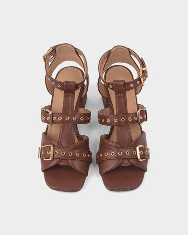 Sandalias de tacón para mujer lyle heel buckle sandal