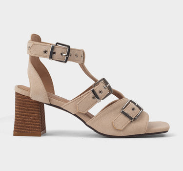 Sandalias de tacón para mujer lyle heel buckle sandal